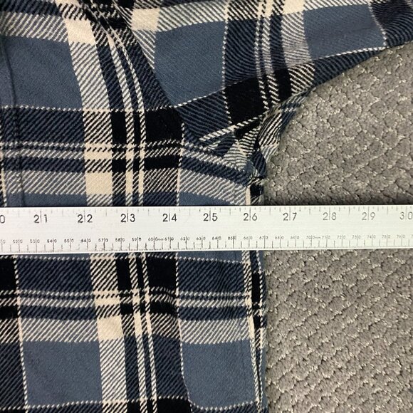 American Eagle Hooded Flannel Shirt Jacket Shacket Men's XXL Gray Plaid - Picture 8 of 9